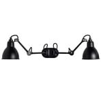 204 Double Candeeiro de Parede Black - Lampe Gras