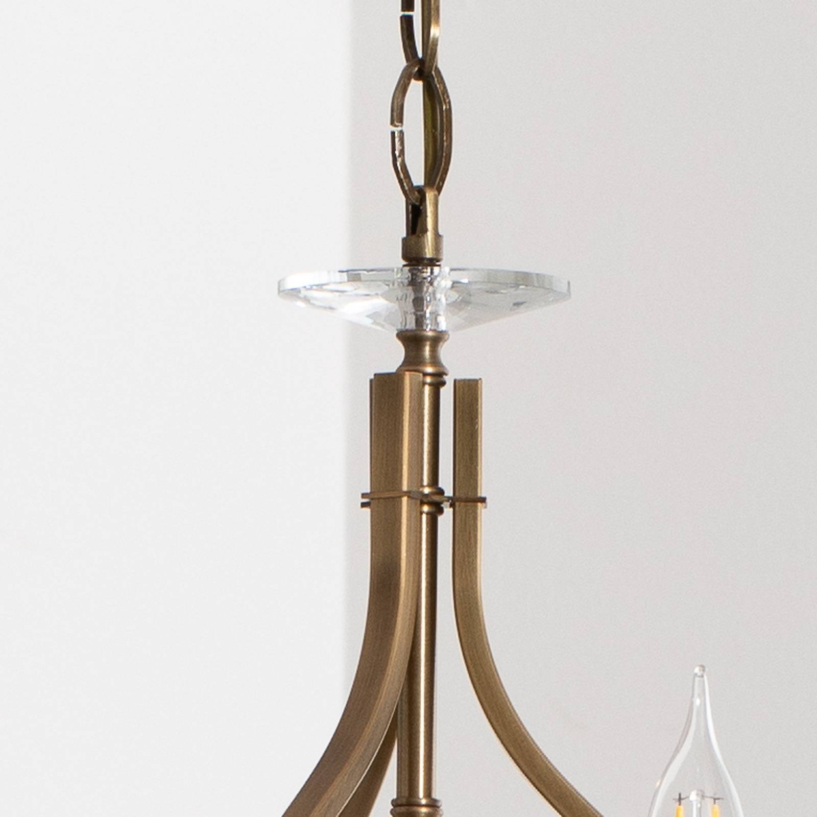 Żyrandol Elizabeth Ø80cm metal/kryształ 6flg. antyczne złoto