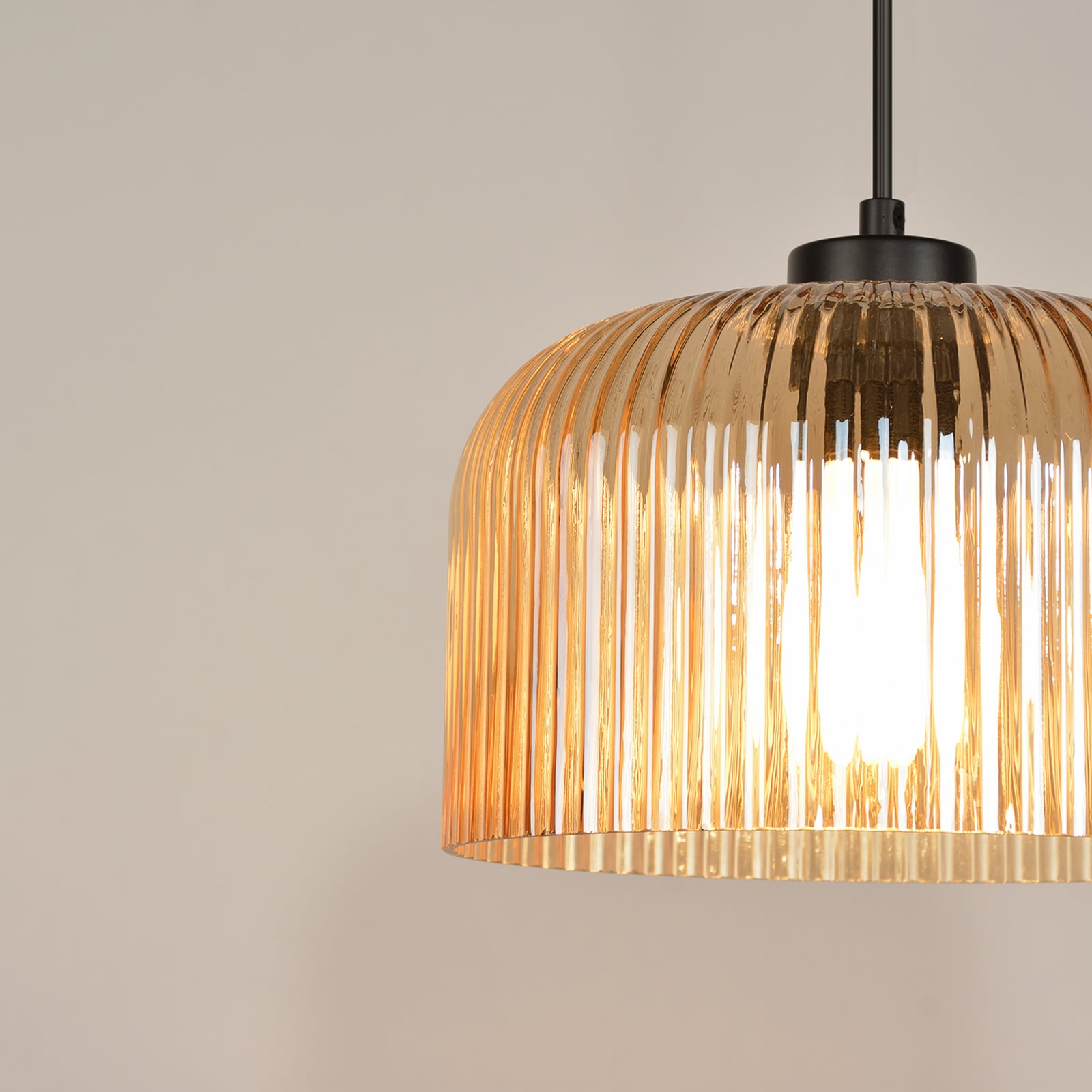Luigi viseća svjetiljka, jantarno/crna, Ø 25 cm - Corep SAS