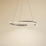 Lucande LED-Hängeleuchte Eloura, silber, Ø58cm, Metall, CCT