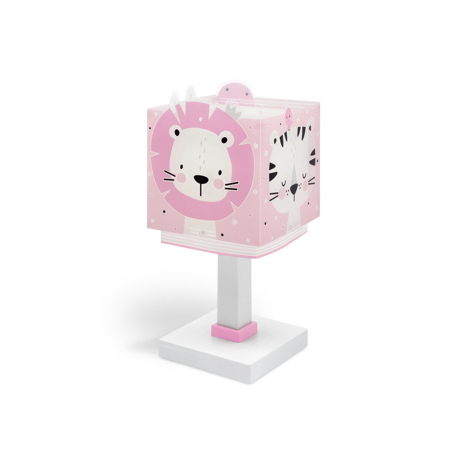 Детска настолна лампа Baby Jungle, розова, G4, ширина 14 cm