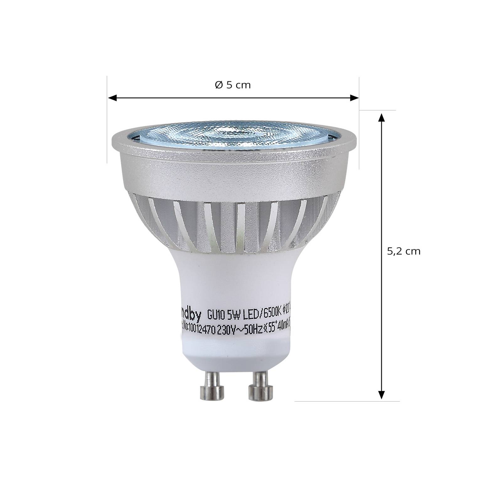 Lindby Réflecteur LED GU10 5W 6 500K 55°
