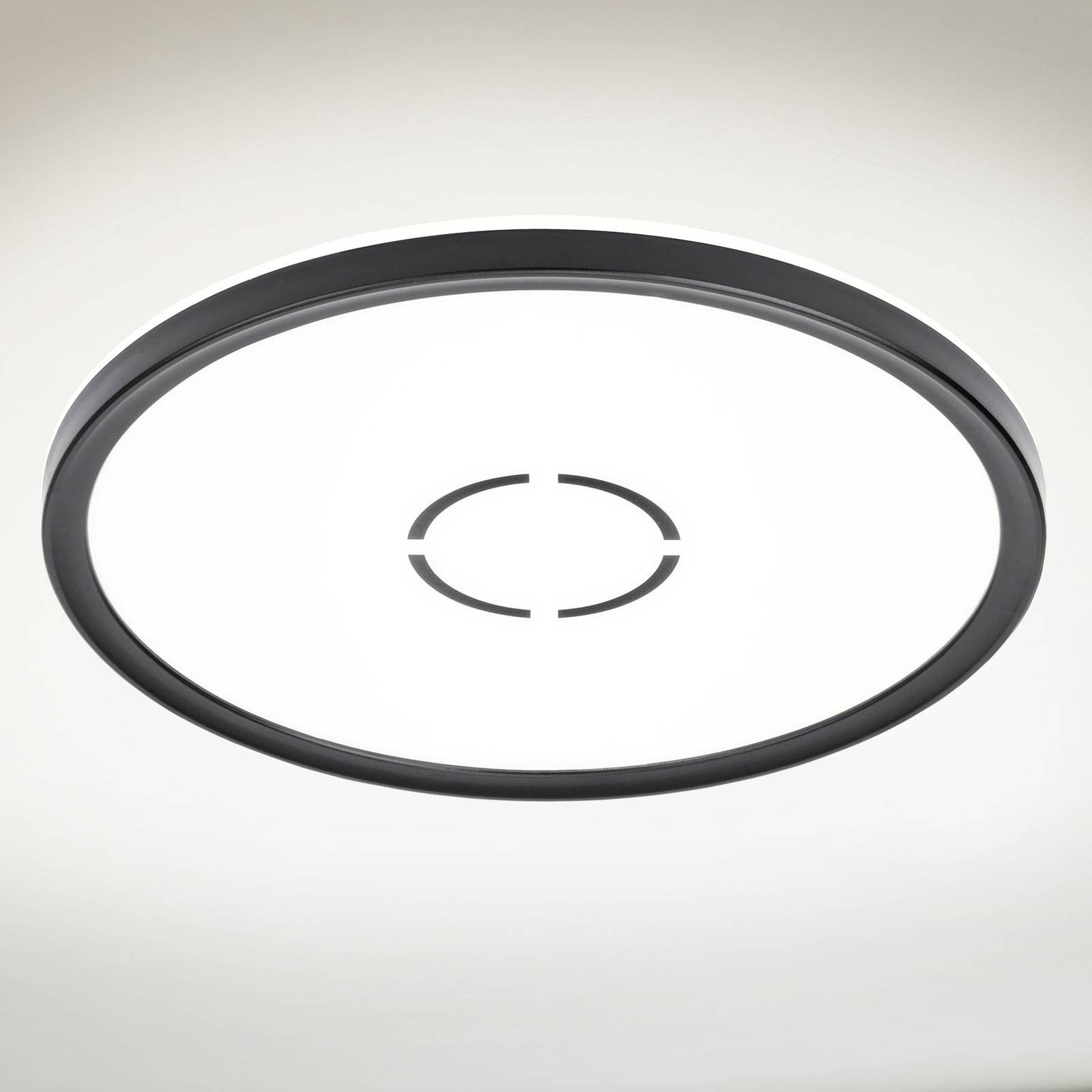 LED plafondlamp Free, Ø 29 cm, zwart