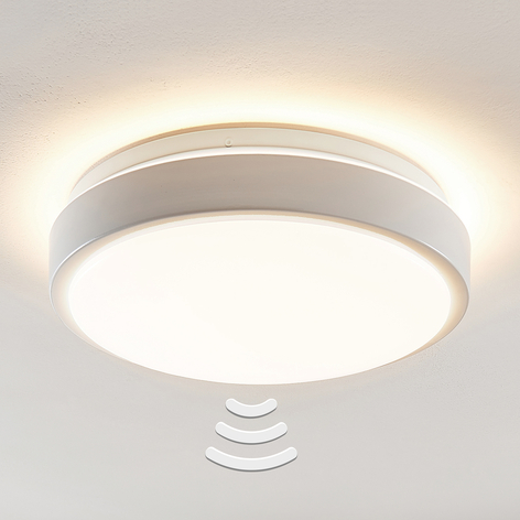 Lindby Camille LED-Sensor-Deckenlampe Ø33cm weiß