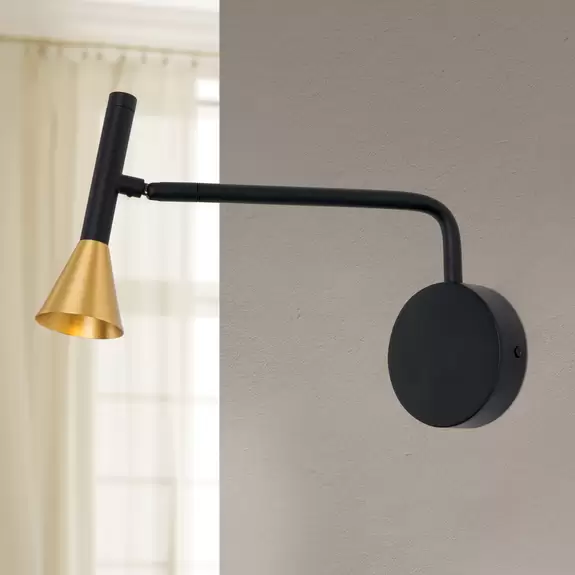 Lampenwelt LED-Wandlampe Odeon mit Touchdimmer