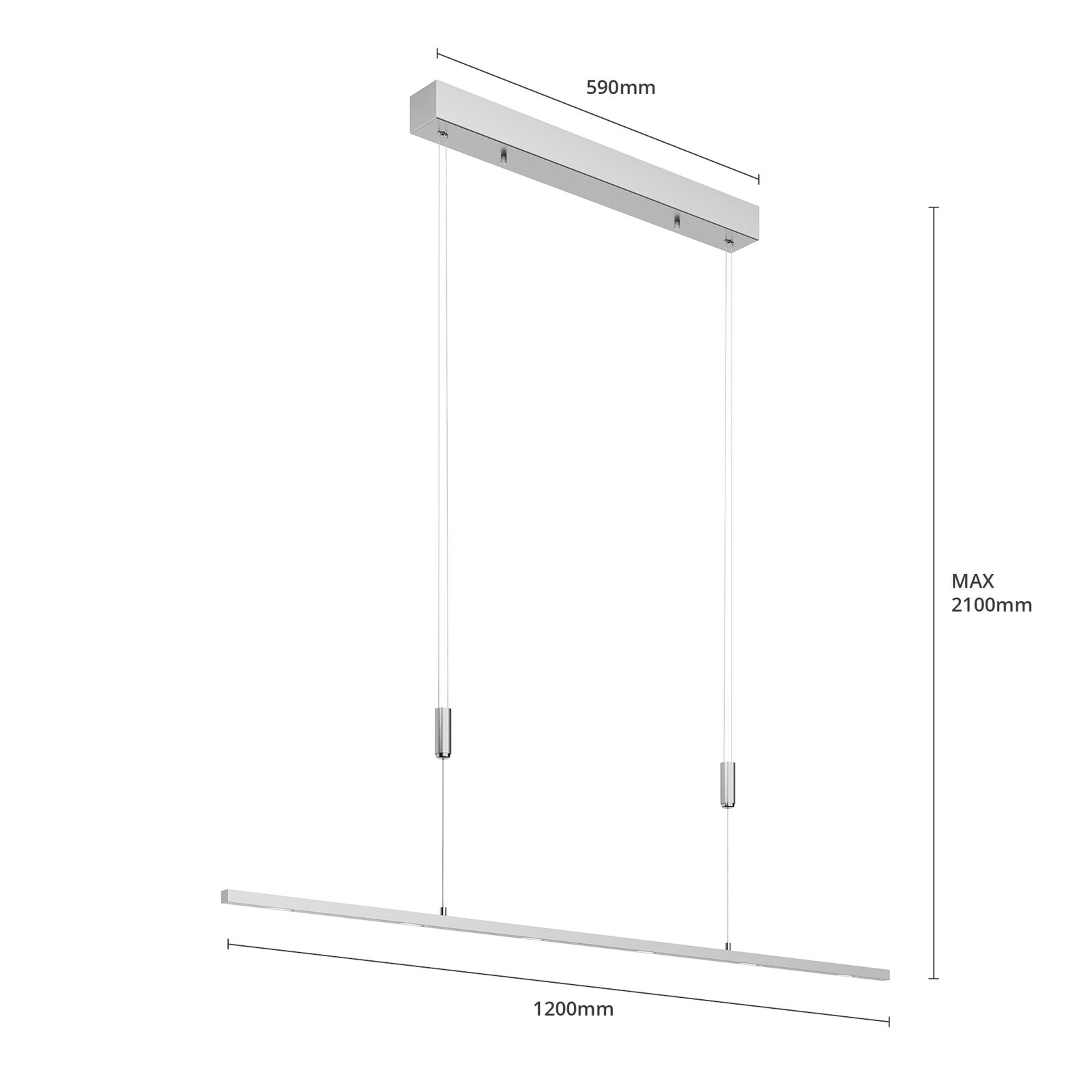 Arnik Pendant L120 Nickel - Lucande