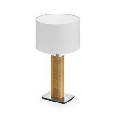 HerzBlut laualamp Karl K, ümmargune, puit, valge, 44 cm, E27