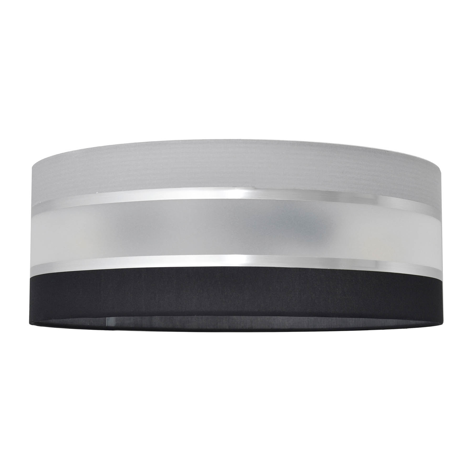 Pantalla Helen E27 Ø40/alto 15cm gris/negro/plata