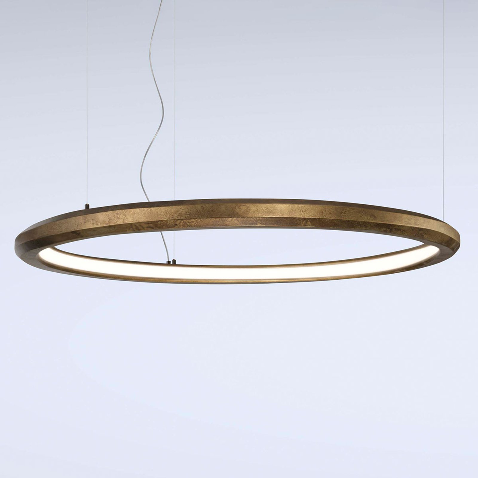 LED pendant light Materica brass inside