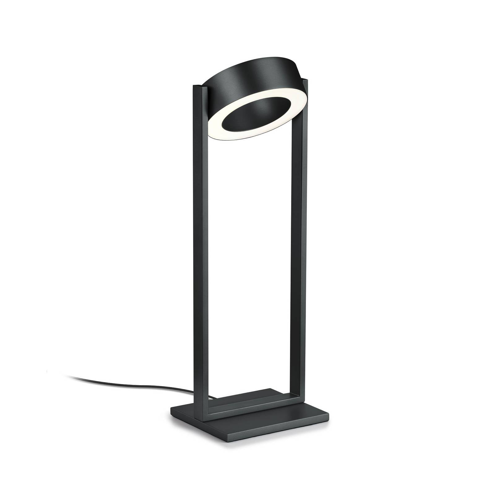 Lampa stołowa LED Wega, czarna matowa, wysokość 45 cm, sterowanie gestami