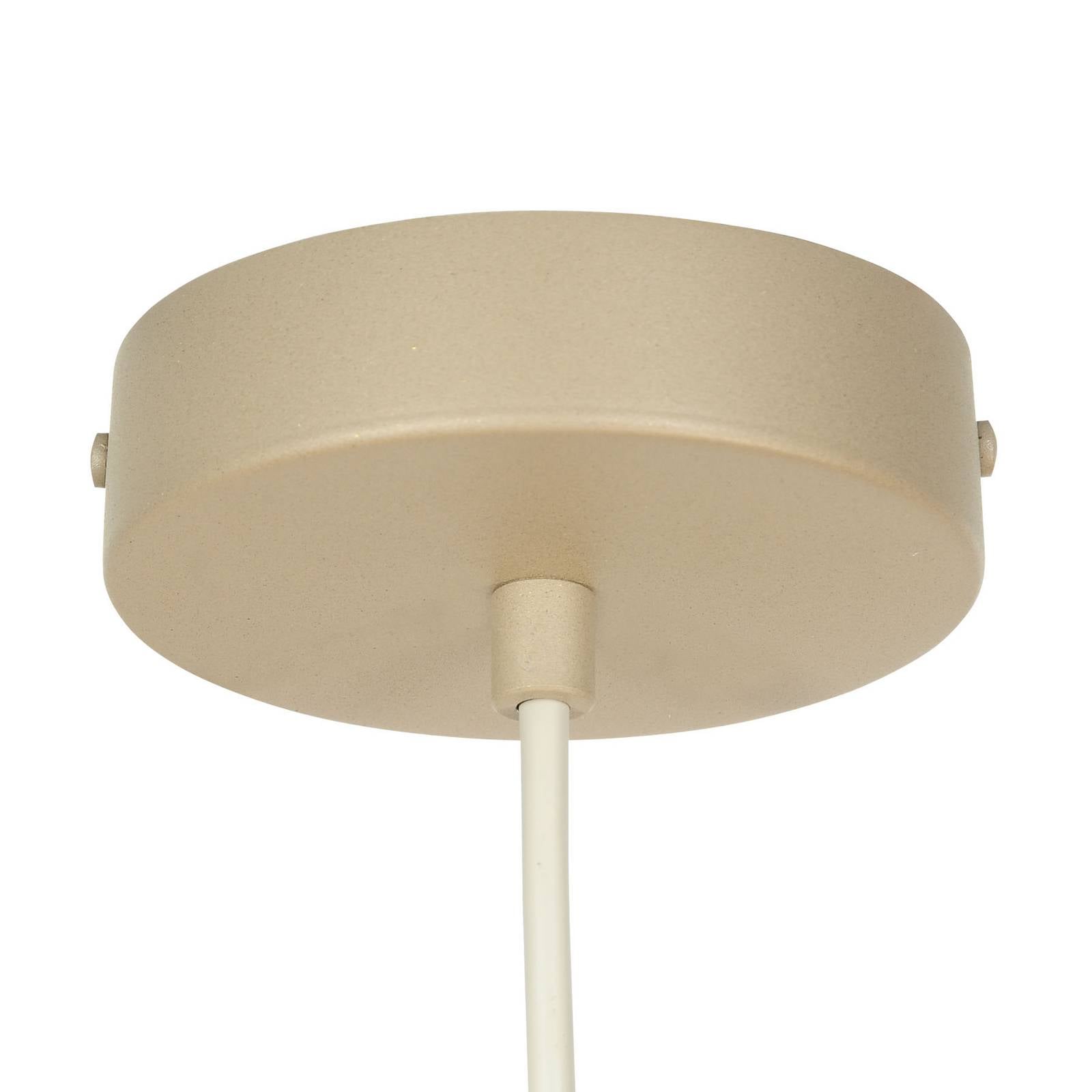 Lampa wisząca Trio, szaro-beżowa, metalowa