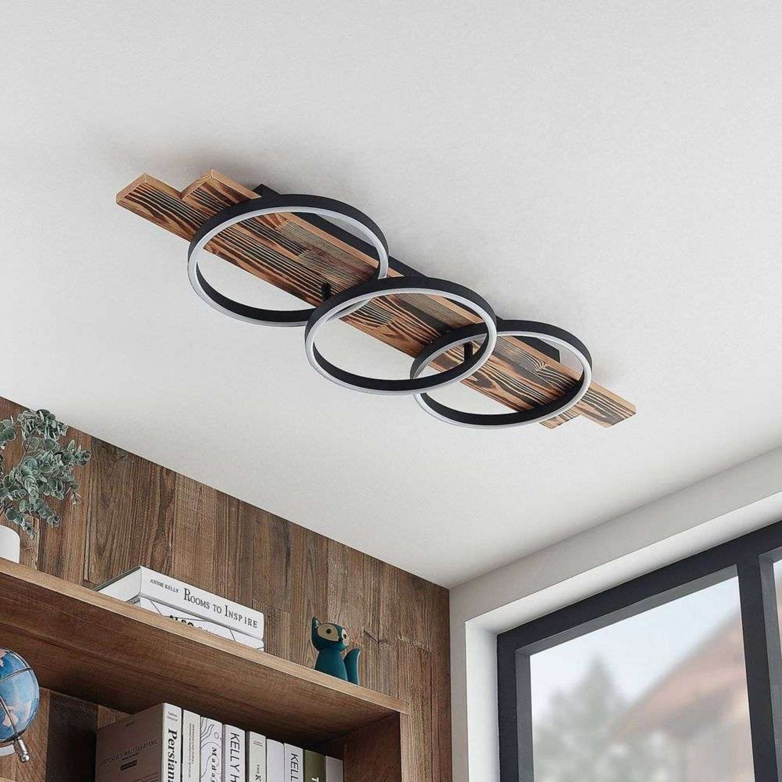Sentoa LED Deckenleuchte L100 Light Wood/Black - Lindby