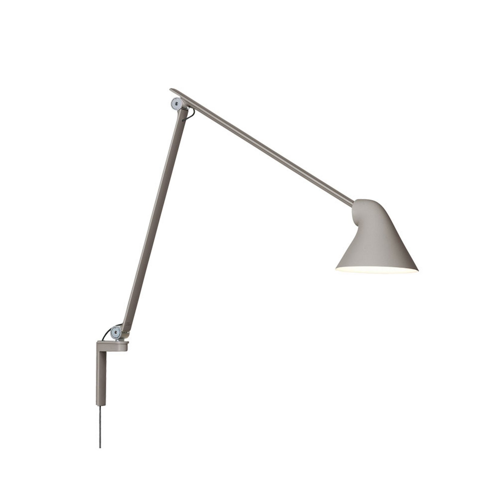 NJP Wall Lamp Lamp Long Light Grey - Louis Poulsen