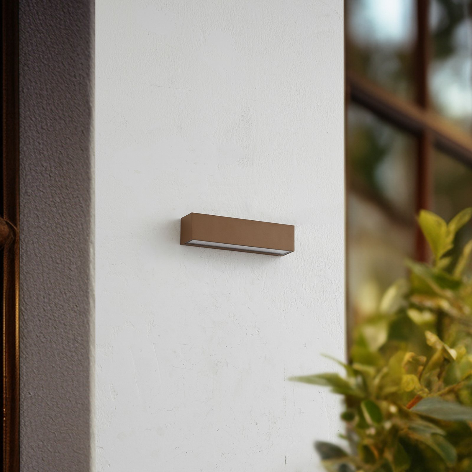 Lengo LED Ao ar livre Candeeiro de Parede Down 25cm 3000K Bronze - Lucande