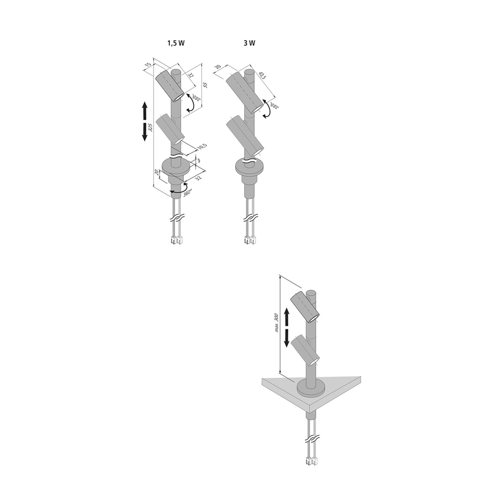 Spot LED Duo Spot 2 x 3 W