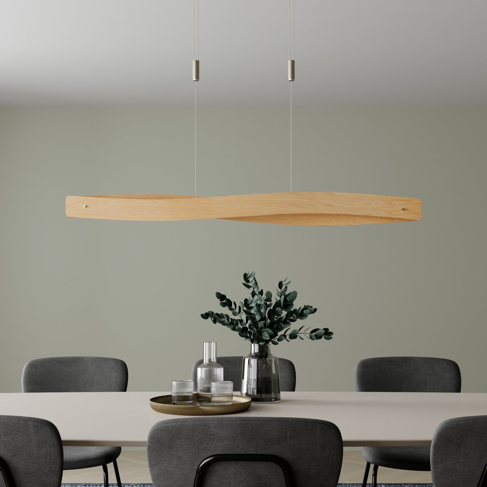 Lian Függőlámpa L119 Oak/Nickel - Lucande