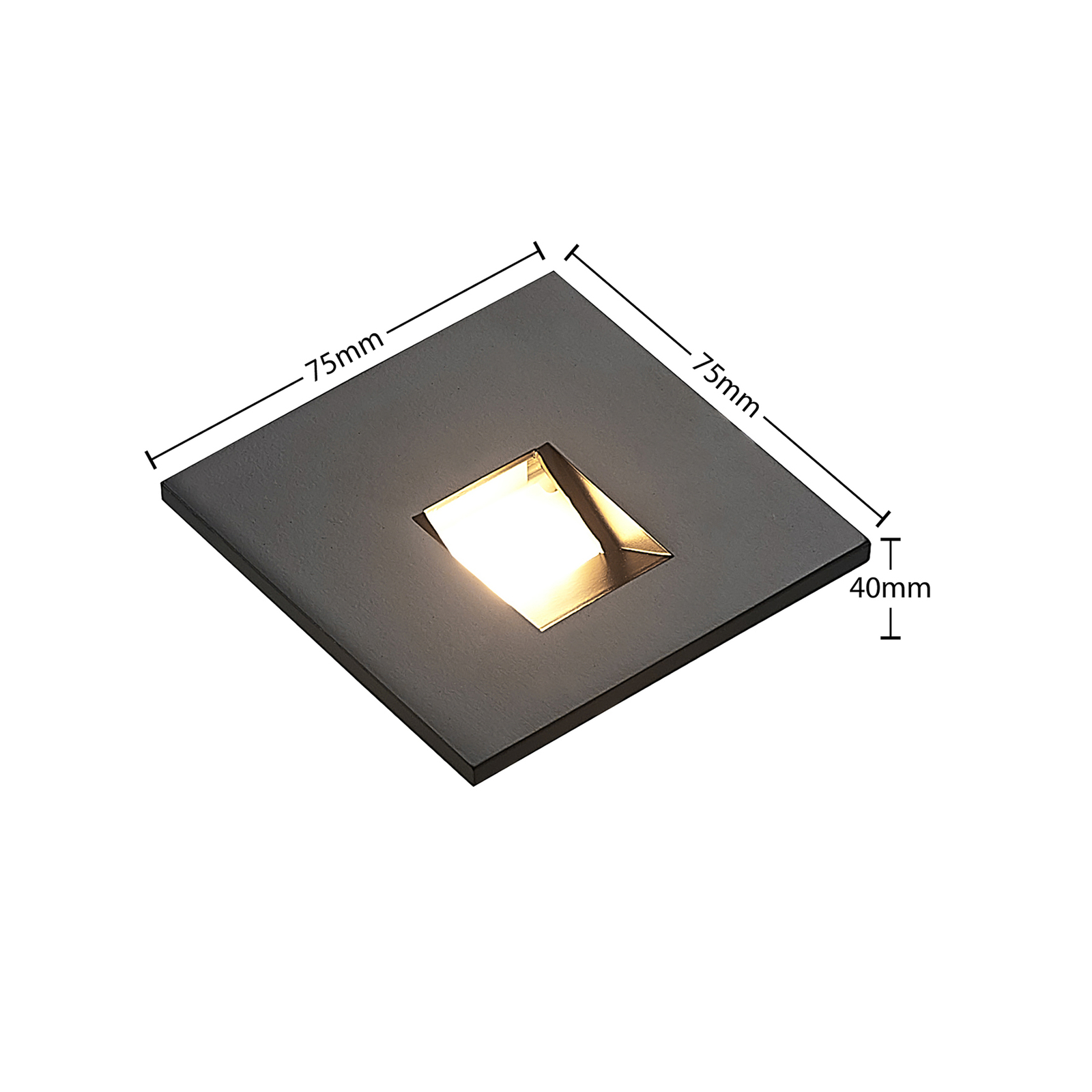 Arcchio Vexi LED-Einbaulampe CCT schwarz 7,5cm