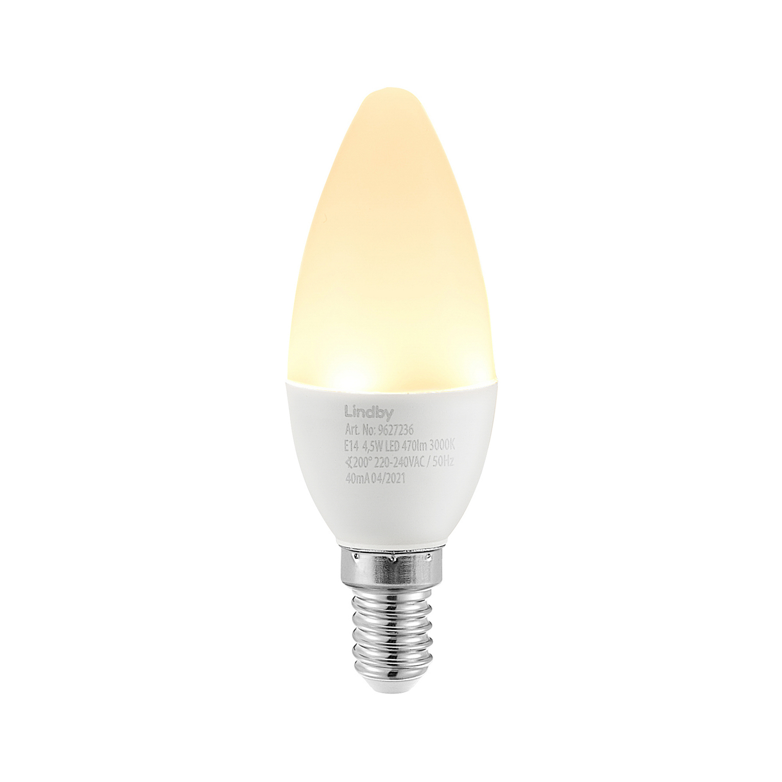 Lindby LED-Lampe E14 C35 4,5W 3.000K opal 3er-Set