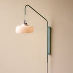 Applique murale HÜBSCH Current, bleu clair, portée 71 cm