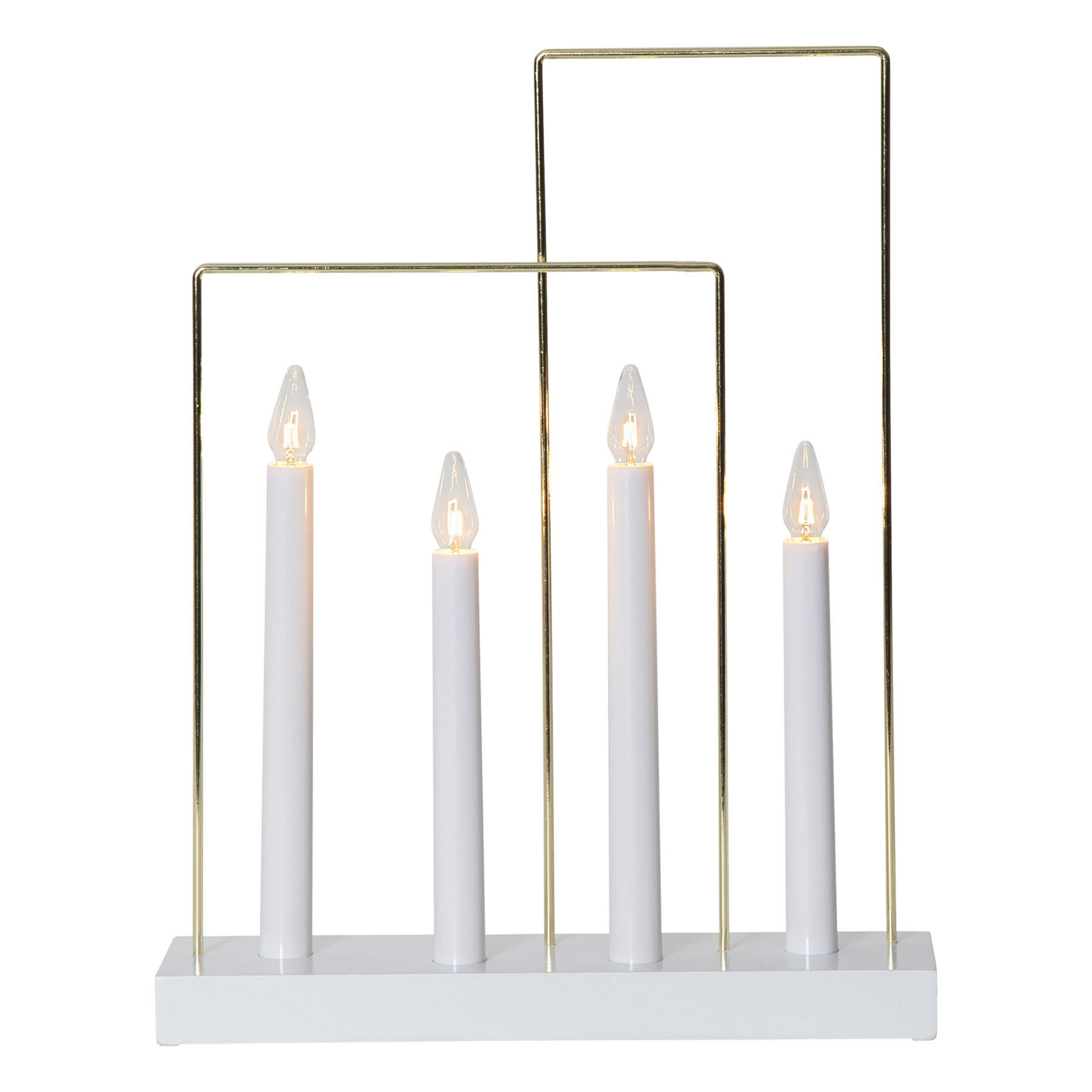 Fensterleuchter Glossy, Rahmen, 4-flammig, weiß