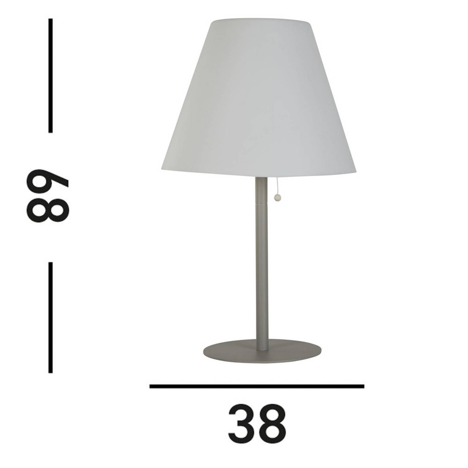 LED-Solar-Tischleuchte Venice I, IP44, weiß/silber günstig online kaufen