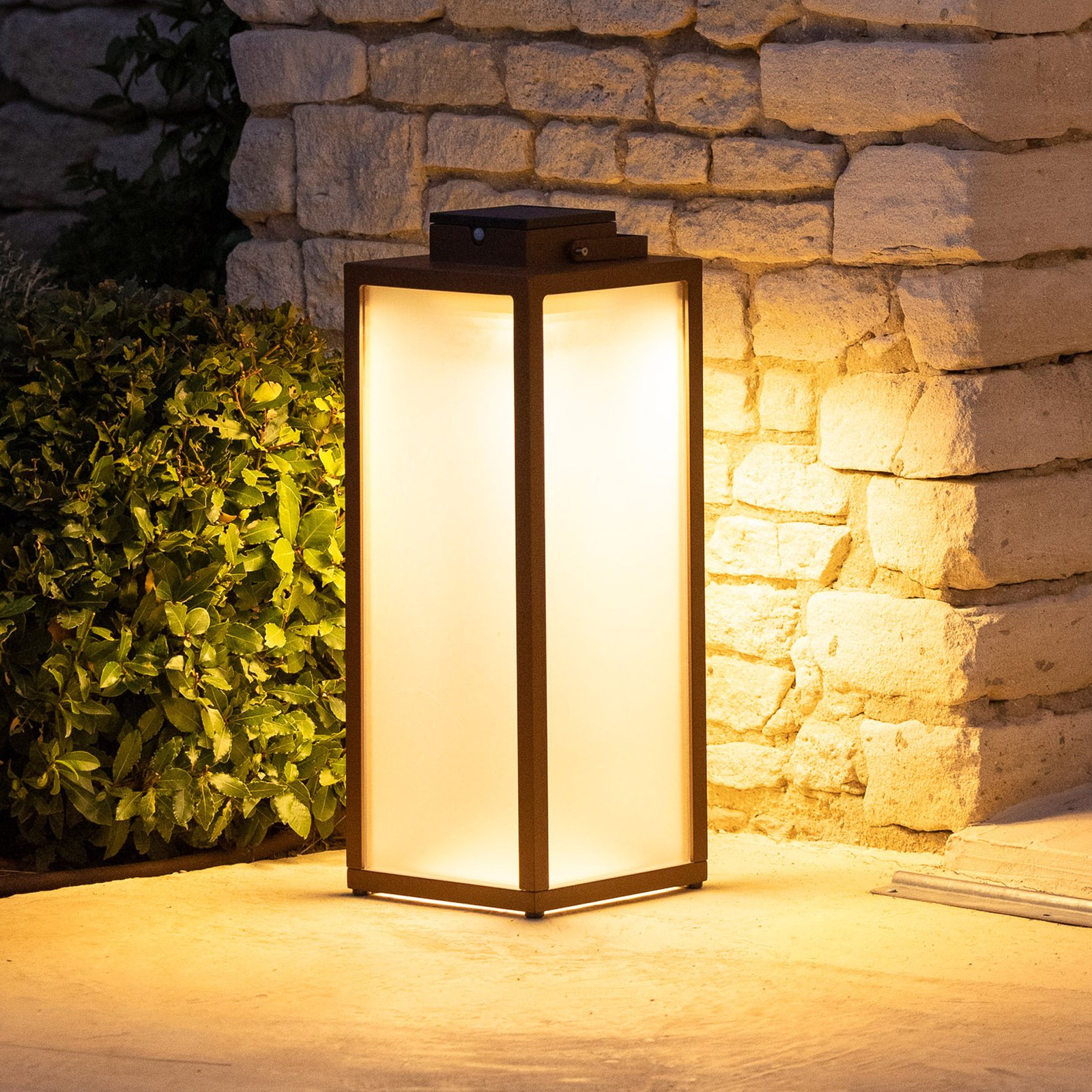 Lanterna LED solare Tradition, corten, 65 cm