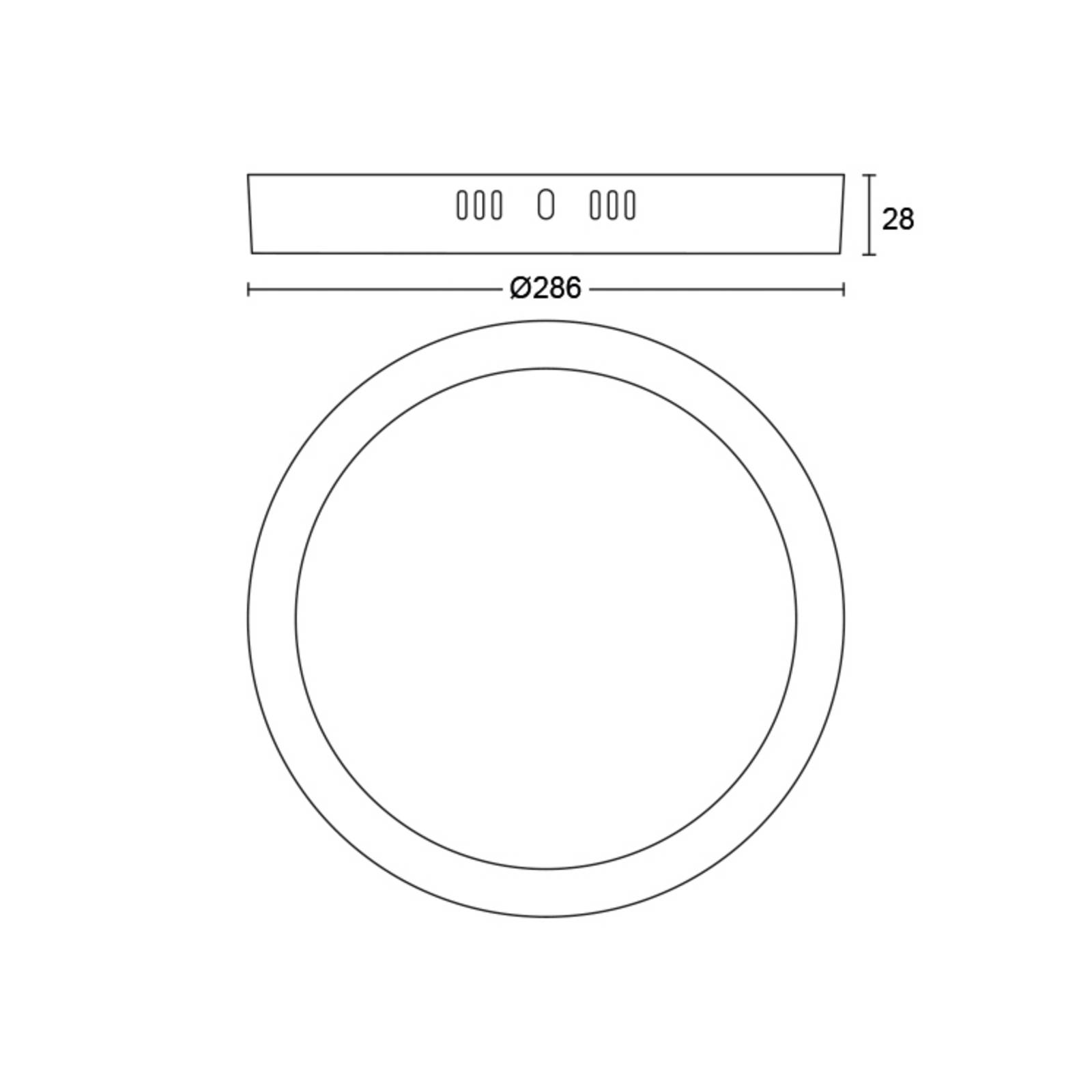  Philips Philips Slim Surface 2,700k Round 28.6cm Black 