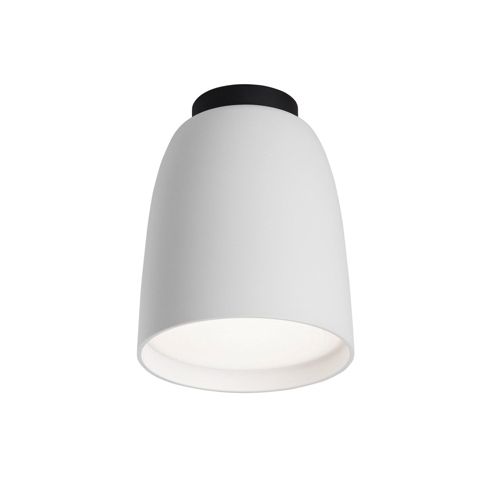 Plafonnier d'extérieur LED Nut de Bover, blanc, aluminium/acier, Ø 10 cm