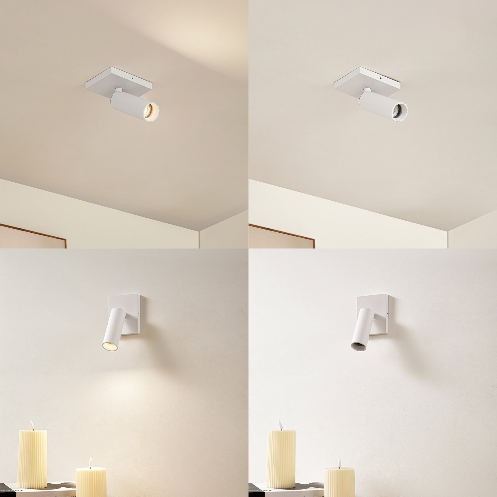 Arcchio Brinja Slim ceiling spotlight, white, 1-bulb, GU10 MR11