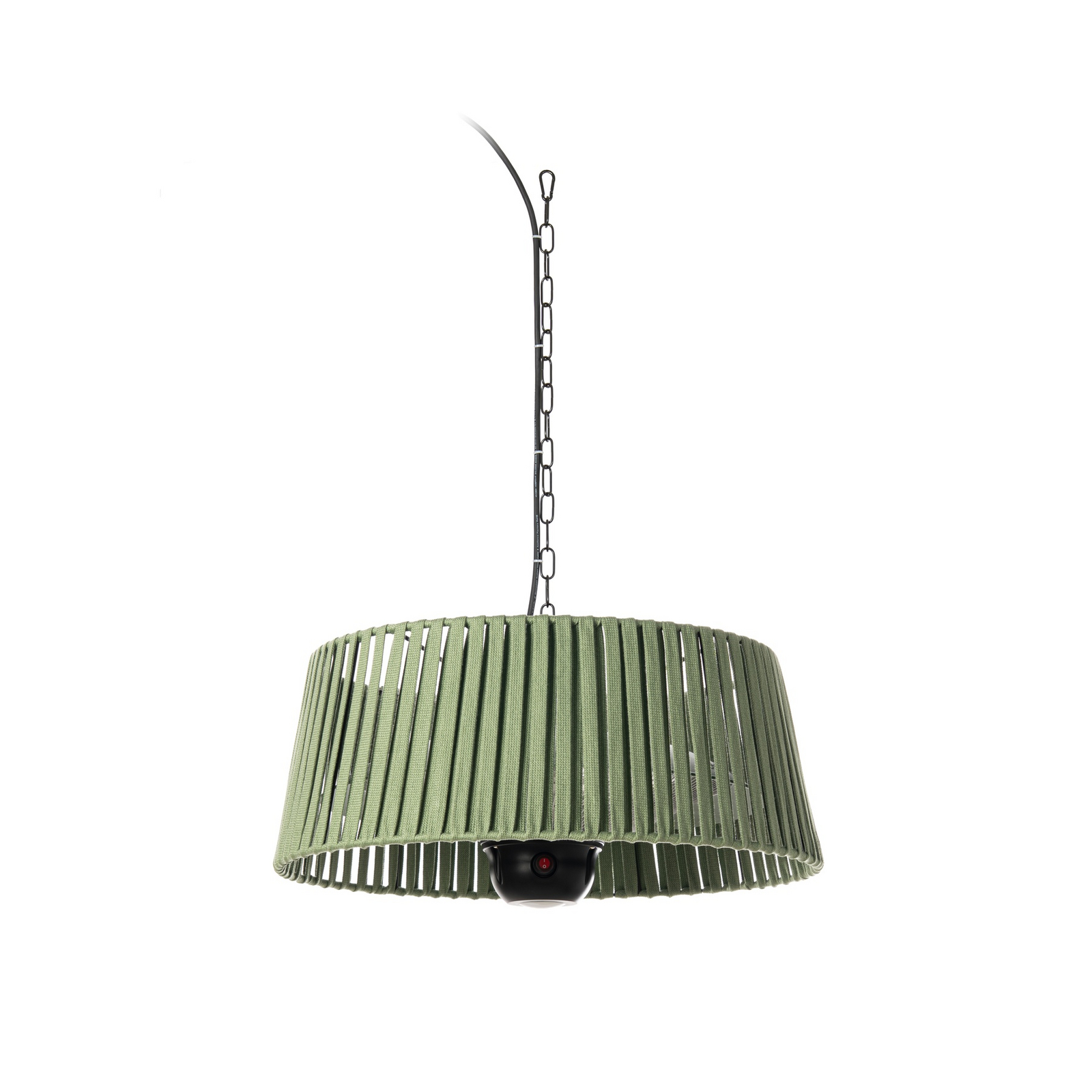Lucande Pyravo suspended patio heater, green, aluminium, Ø 60 cm Lucande Pyravo suspended patio heater, green, aluminium, Ø 60 cm