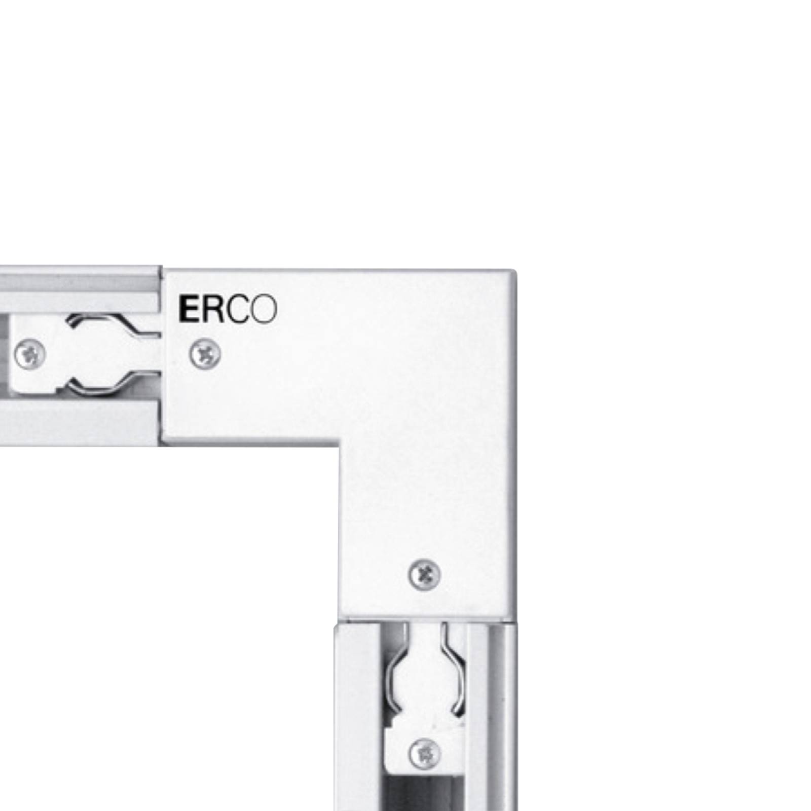 ERCO 3-fas hörnförbindning skyddsledare ute vit