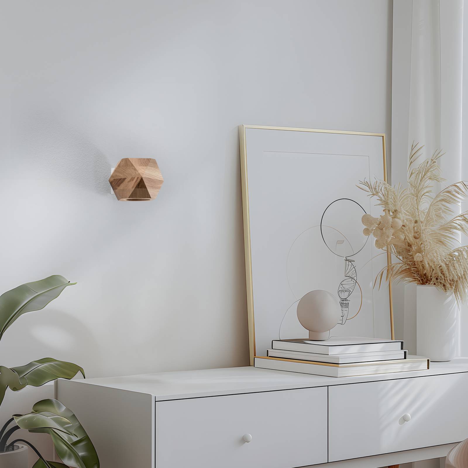 Envostar Peach Puff kinkiet polyeder drewno 1-pkt.