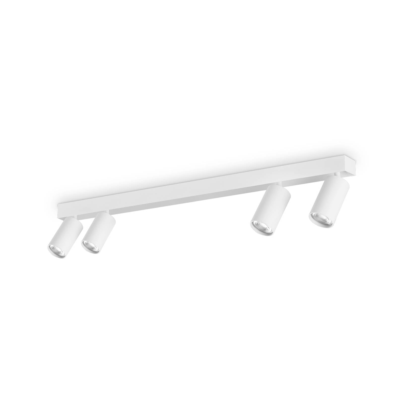Ideal Lux Deckenspot Profilo, weiß, vierflammig, Metall
