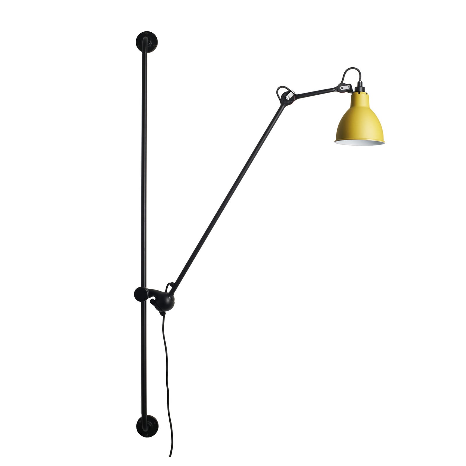214 Wandleuchte Round schwarz/gelb 214 Round Lampe Gras - Wohnzimmer - Design - Metall - Einflammig