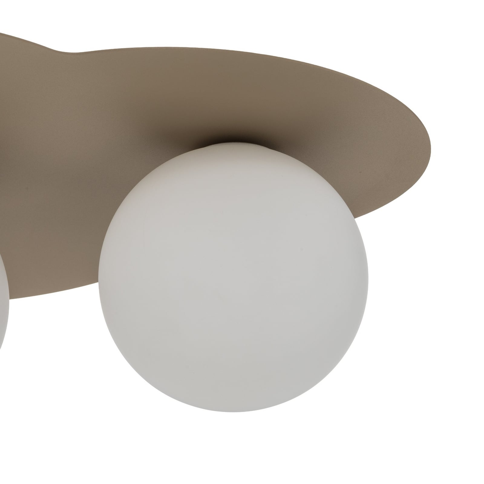 Stropné svietidlo Cloud, béžové, 3-pl., sklo, dĺžka 51 cm, G9