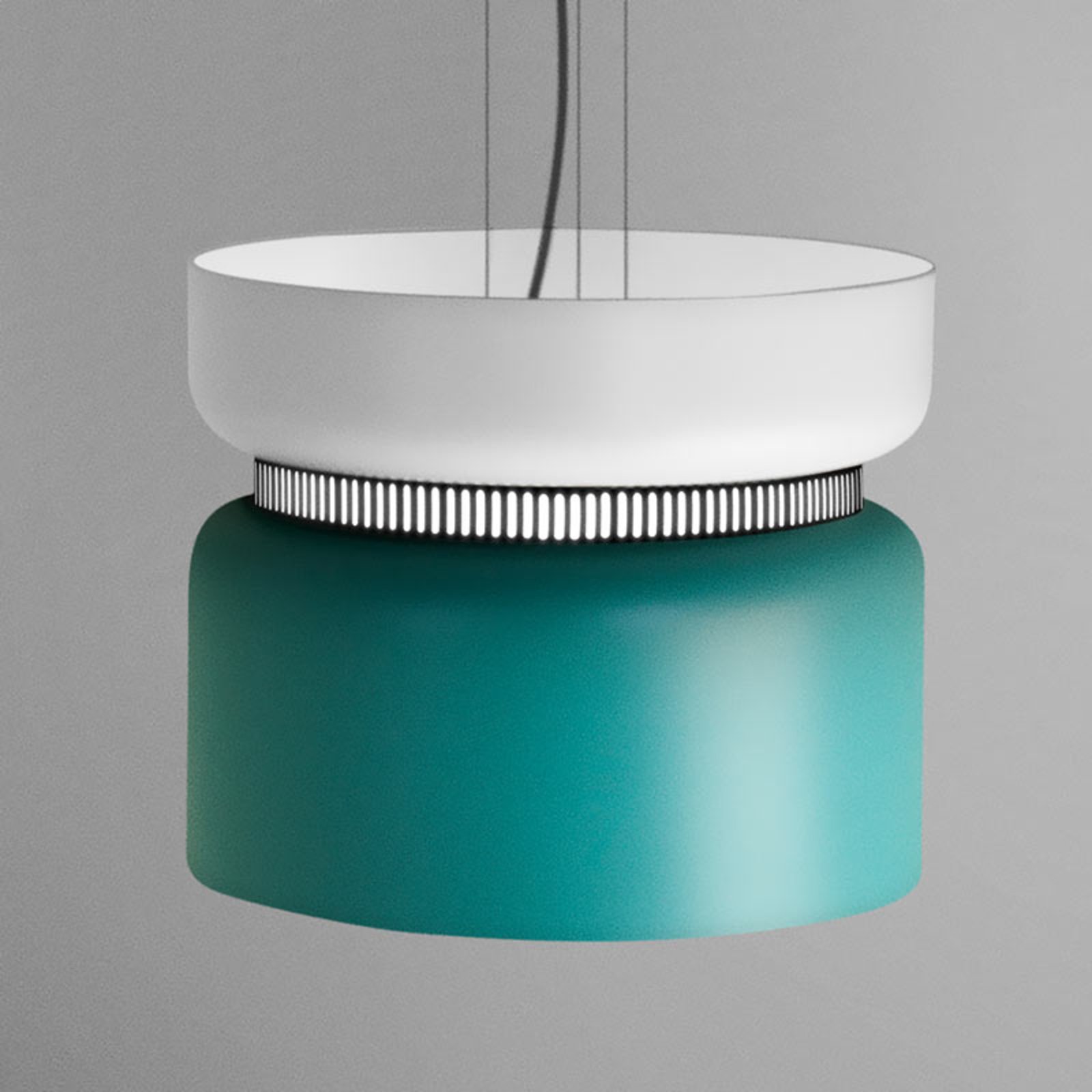 Lámpara colgante LED Aspen S blanco-turquesa 40 cm