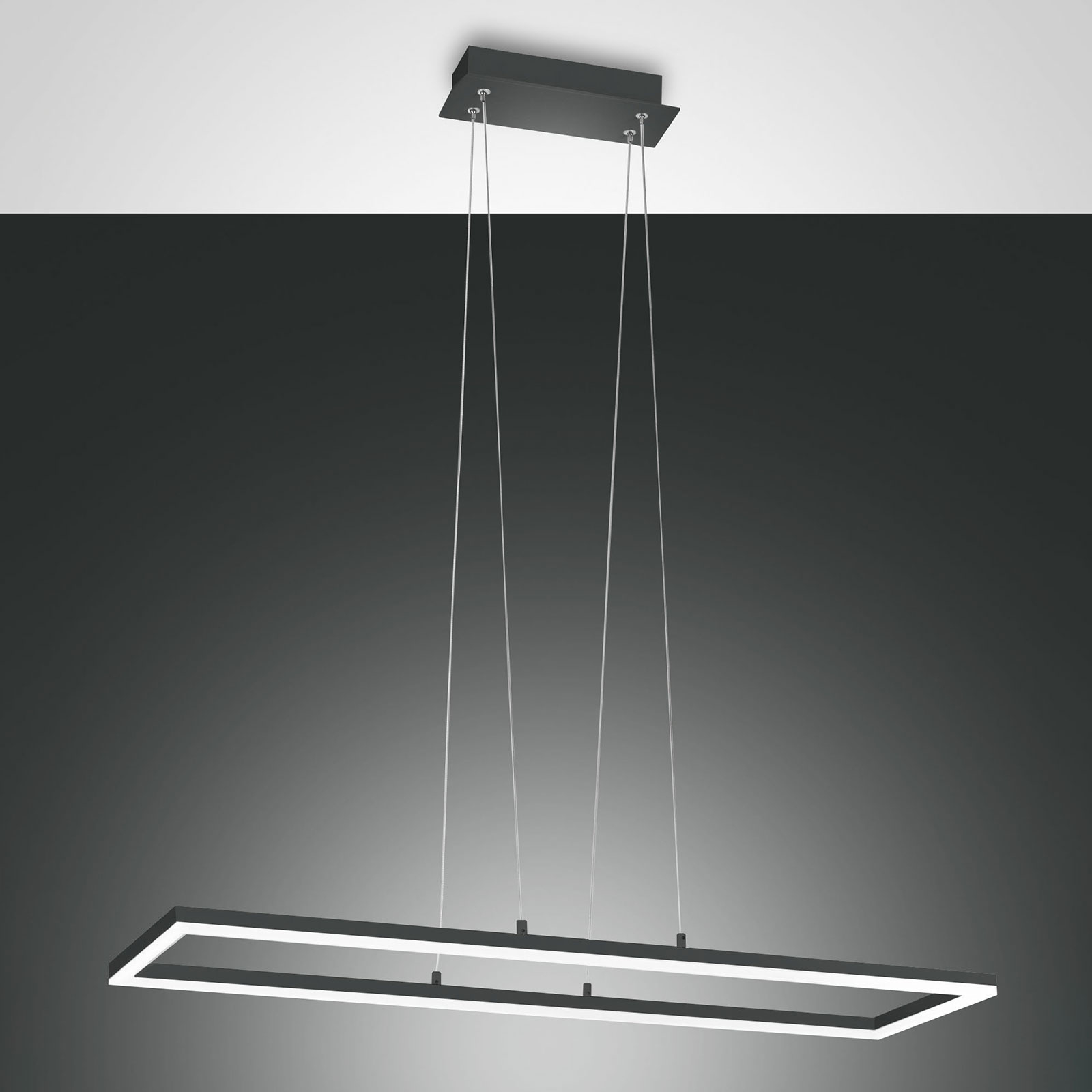 Suspension LED Bard, 92x32 cm, anthracite