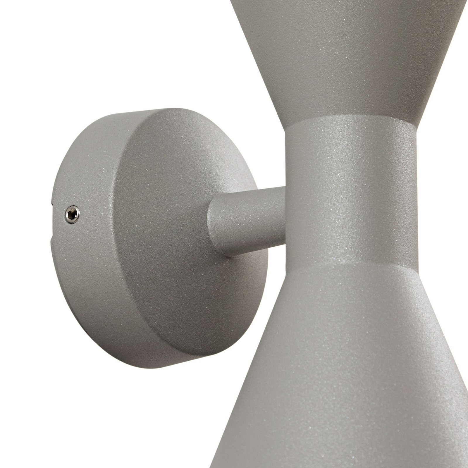 Lucande Xalor outdoor wall light, grey, IP65, metal, GU10