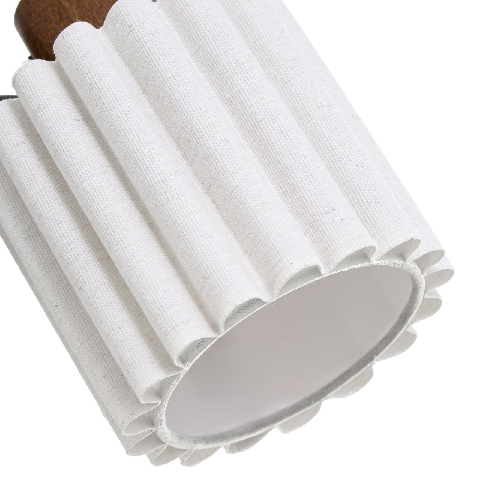 Faretto da soffitto Shiloh, noce/beige, a 5 luci, legno di noce - Lindby Faretto da soffitto Shiloh, noce/beige, a 5 luci, legno di noce - Lindby