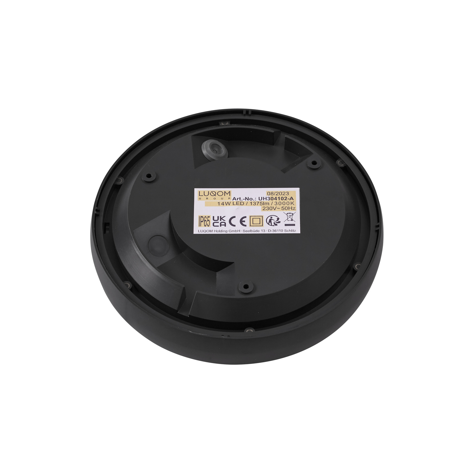 Niniel Round LED Buiten Plafondlamp Black/White - Lindby