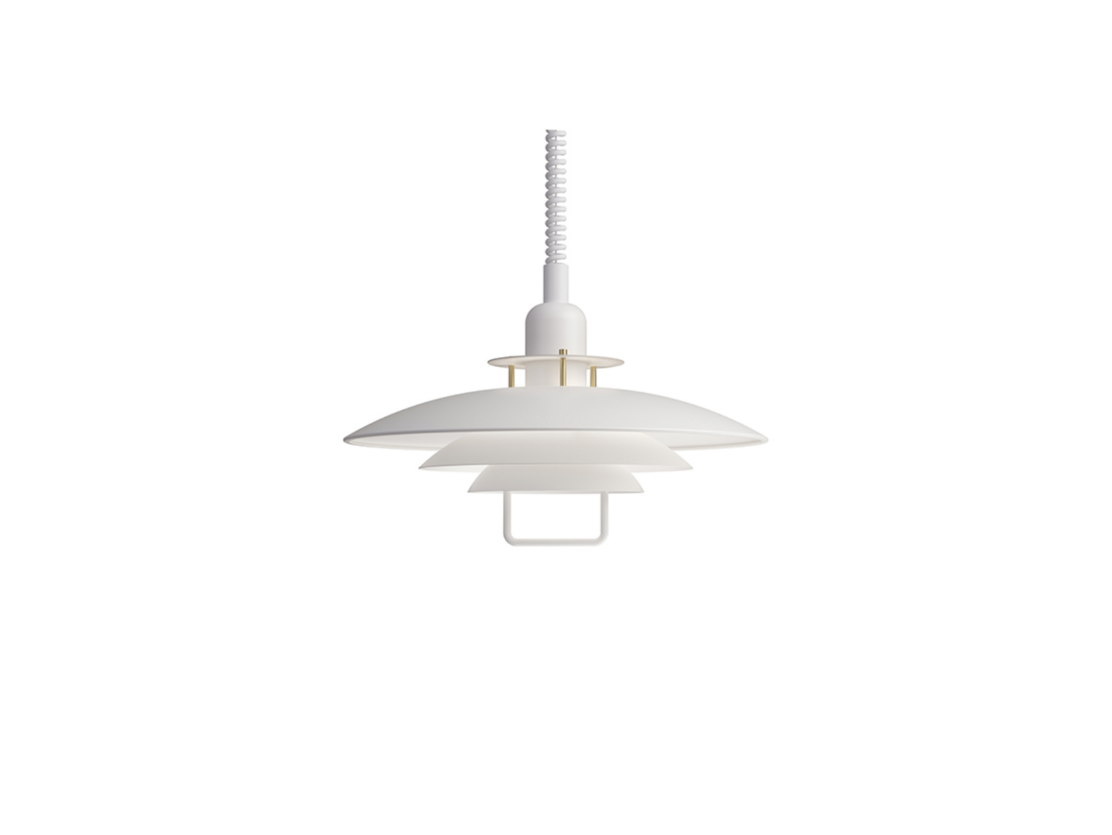 Primus II Taklampa Ø43 Matt White/Brass - Belid