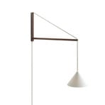 wandlamp gerookt eiken/wit verstelbare stekker G9 - Moebe