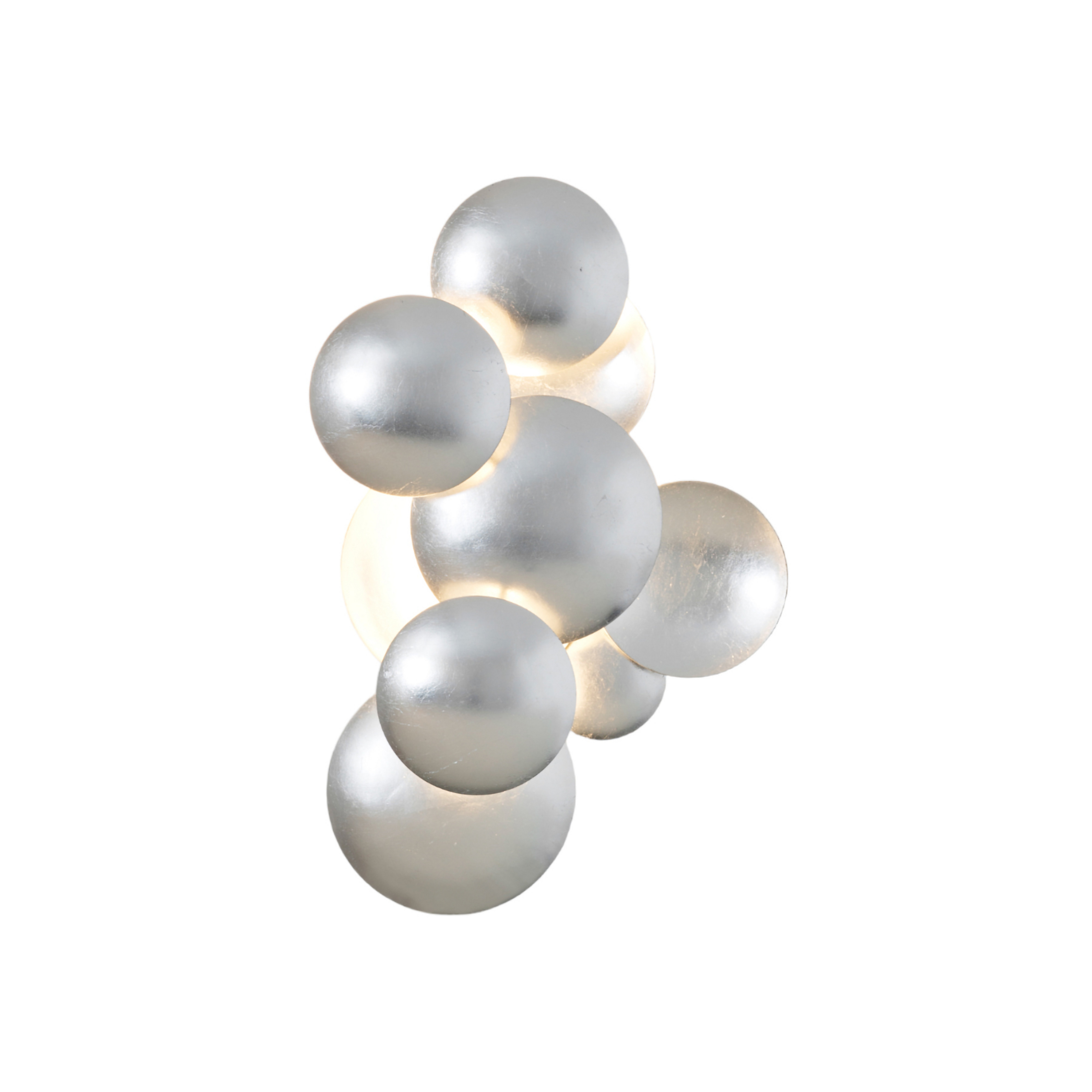 LED-Wandleuchte Bolladaria, dreiflammig, silber