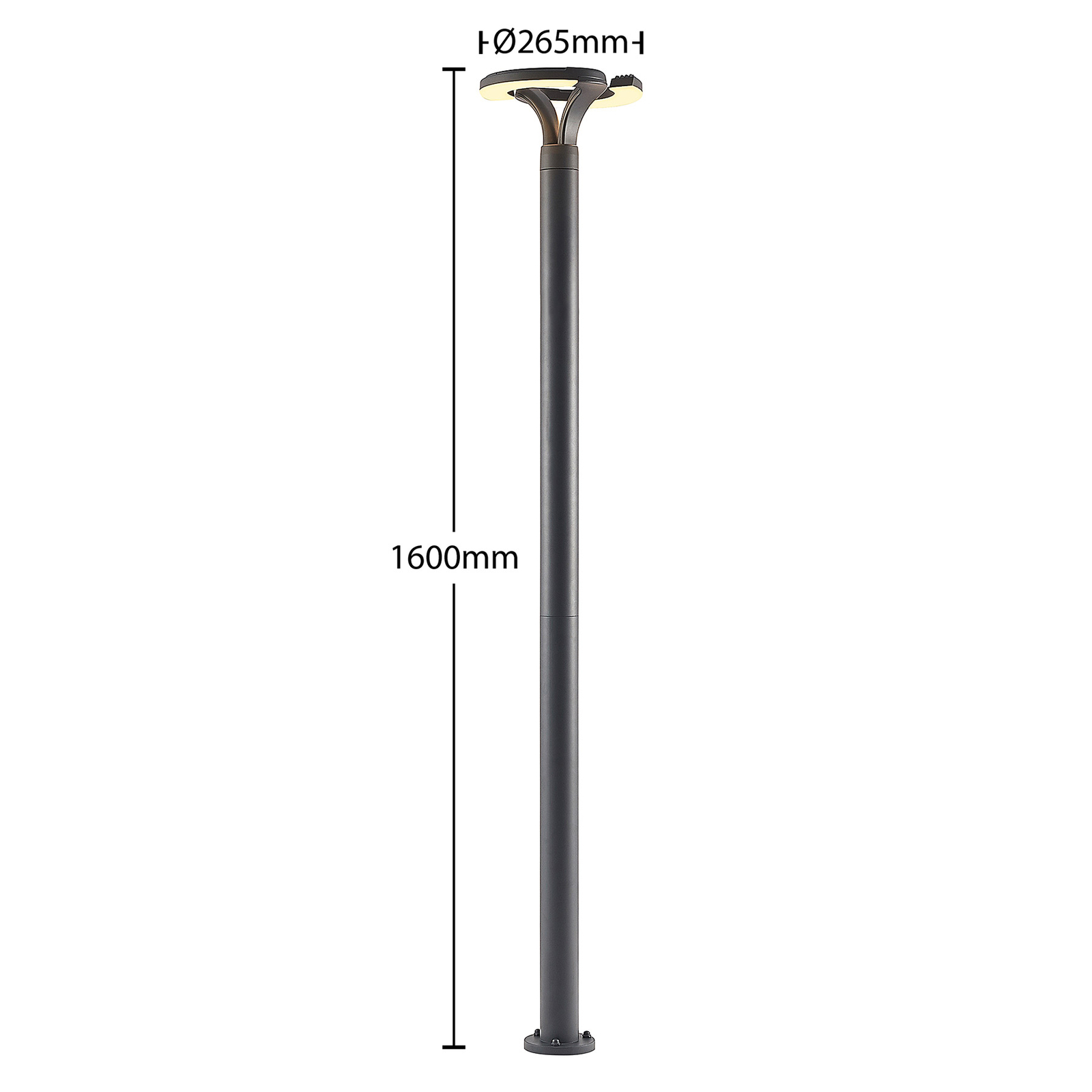 Keily Candeeiro de Jardim Circle Dark Grey - Lindby
