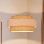 Pendellampe Space, beige/creme, 1-flammig, Textil, E27