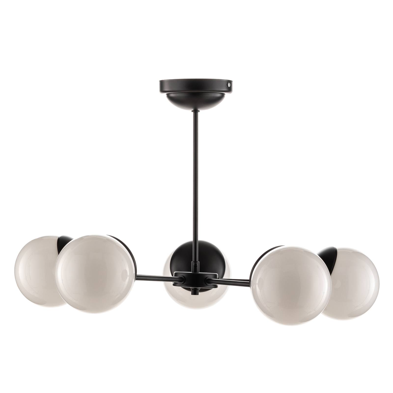 Lampa sufitowa Sfera 5-punktowa, szkło/czarny