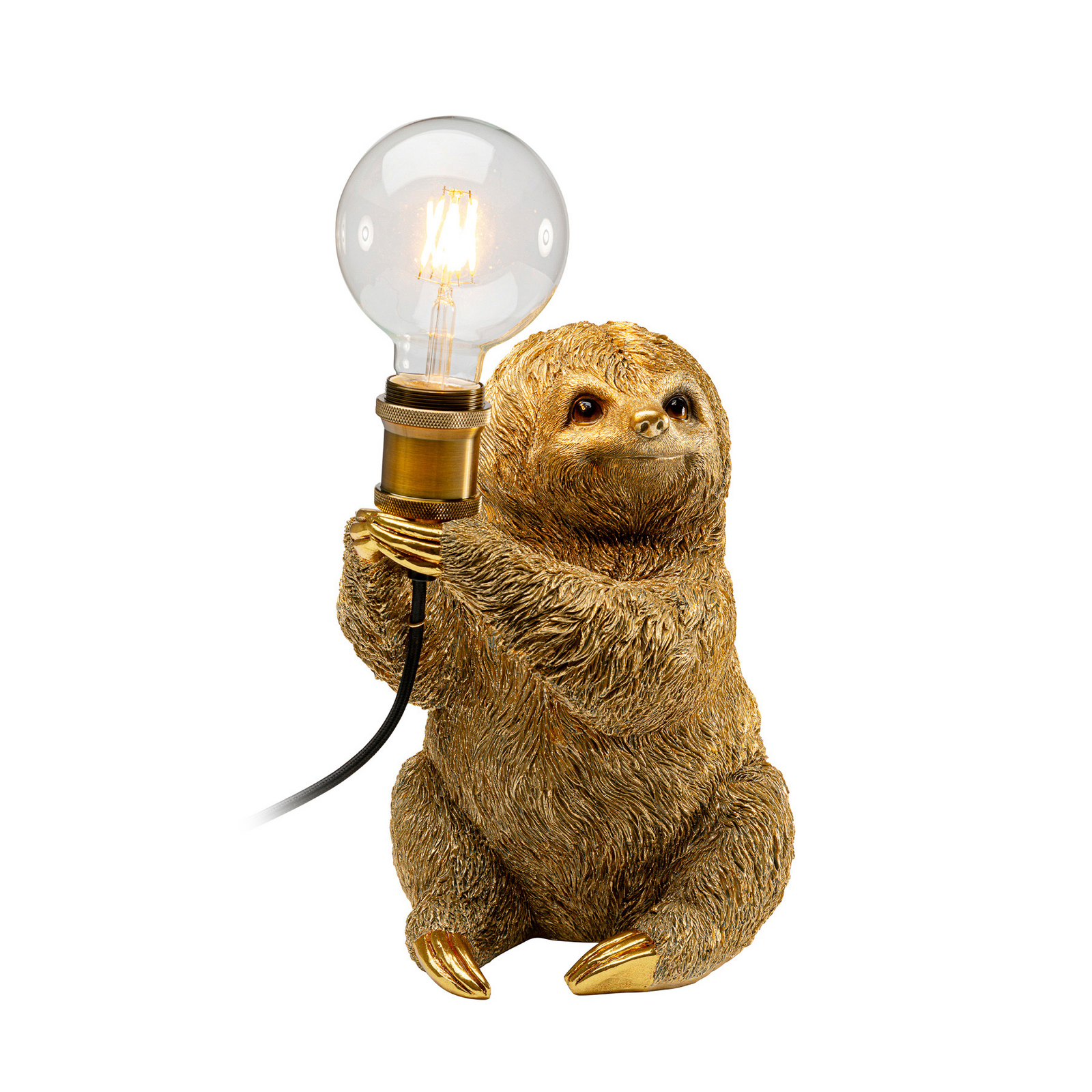 Lampada da tavolo KARE Animal Sloth, color oro, altezza 30 cm, E14