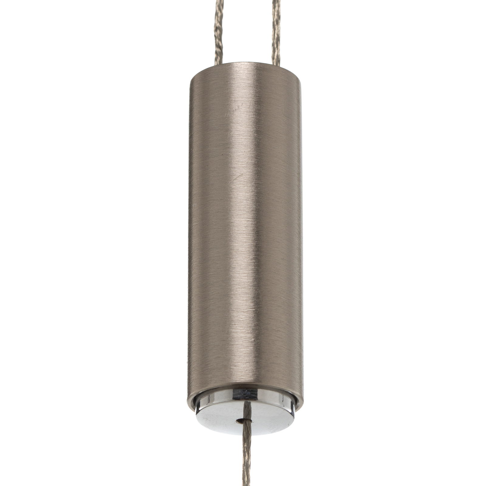 Quitani LED pendant light Tolu, nickel, length 138 cm