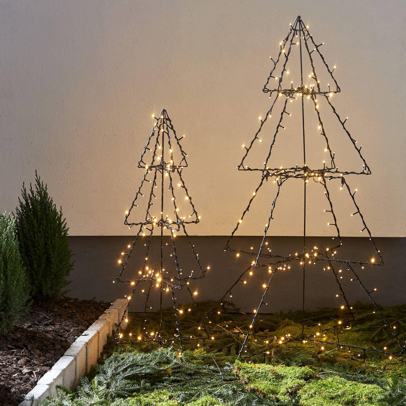 Dekoracja zewnętrzna LED Light Tree Foldy, wysokość 135 cm