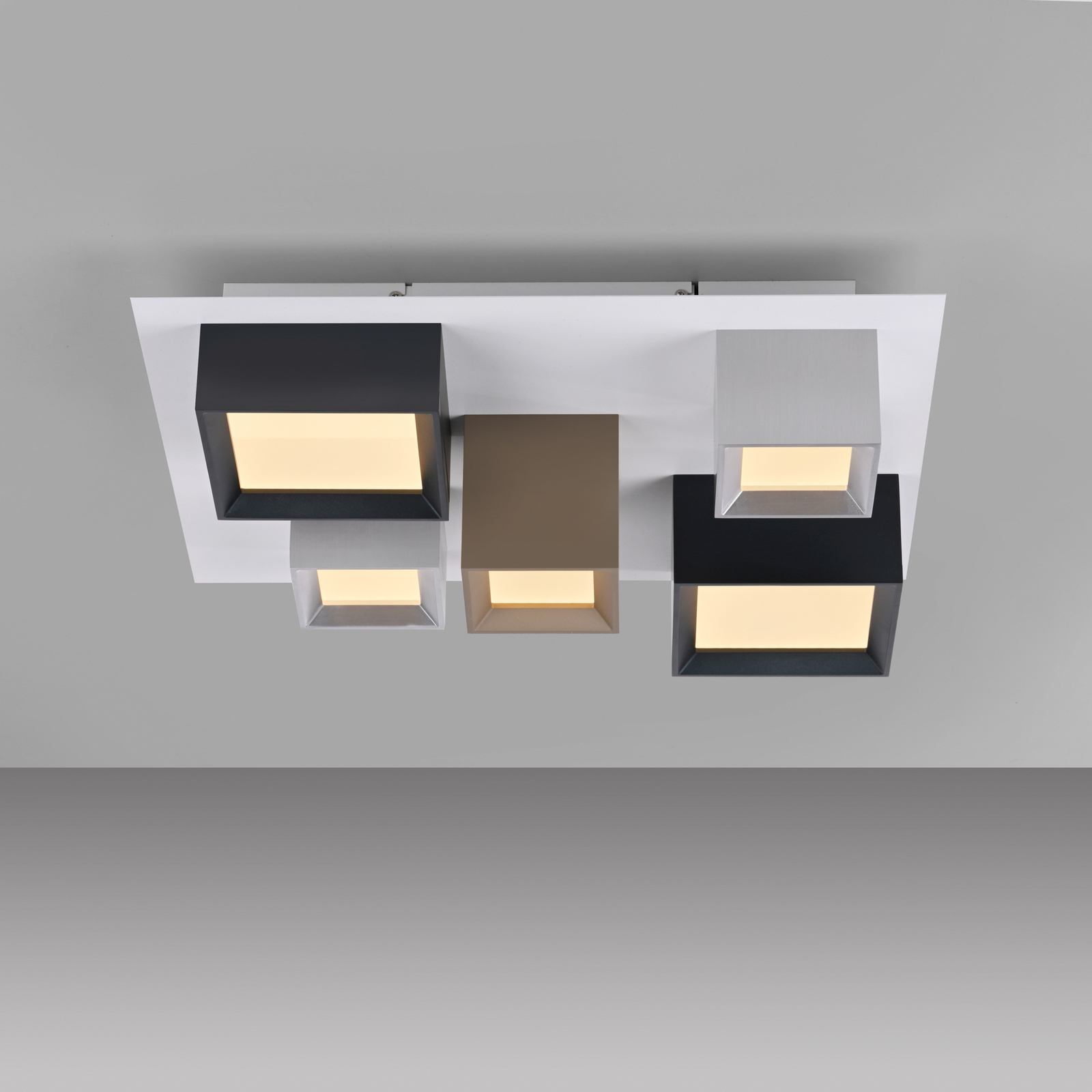 LED-stropna svetilka PURE Manhatten, večbarvna, 5-žarilna, CCT